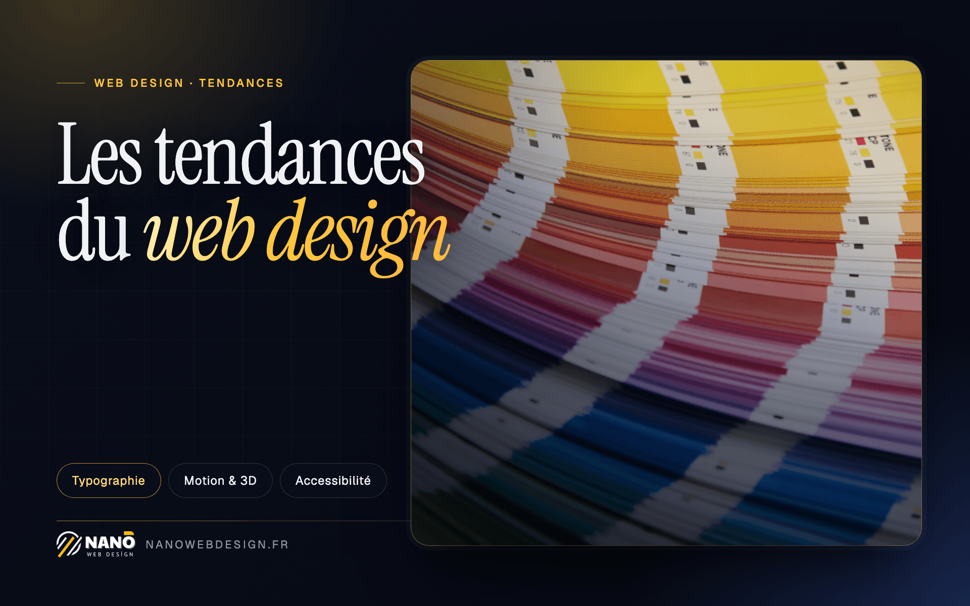 Tendances du web design : nuancier de couleurs — couverture de l'article